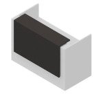 Reception Quadrifoglio Miami Bianco, grigio 1.660 x 800 x 1.130 mm