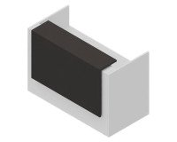 Reception Quadrifoglio Miami Bianco, grigio 1.660 x 800 x 1.130 mm