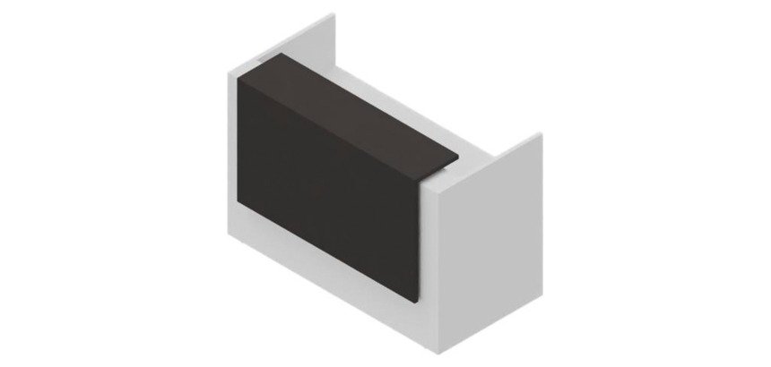 Reception Quadrifoglio Miami Bianco, grigio 1.660 x 800 x 1.130 mm