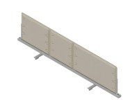 Pannello divisorio fonoassorbente Quadrifoglio Lightsound Beige 1.400 x 330 mm