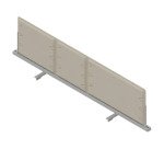 Pannello divisorio fonoassorbente Quadrifoglio Lightsound Beige 1.400 x 330 mm