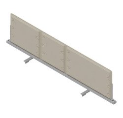 Pannello divisorio fonoassorbente Quadrifoglio Lightsound Beige 1.400 x 330 mm