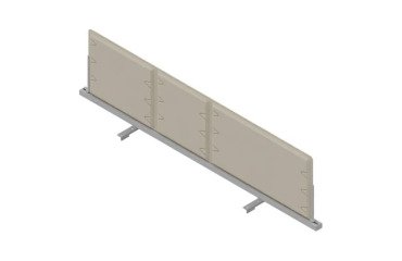Pannello divisorio fonoassorbente Quadrifoglio Lightsound Beige 1.400 x 330 mm