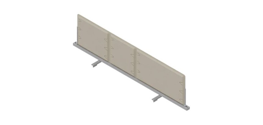 Pannello divisorio fonoassorbente Quadrifoglio Lightsound Beige 1.400 x 330 mm