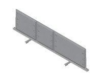 Pannello divisorio fonoassorbente Quadrifoglio Lightsound Grigio 1.400 x 330 mm