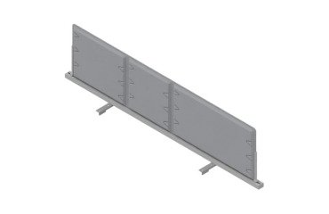 Pannello divisorio fonoassorbente Quadrifoglio Lightsound Grigio 1.400 x 330 mm