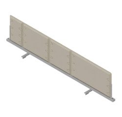 Pannello divisorio fonoassorbente Quadrifoglio Lightsound Beige 1.600 x 330 mm