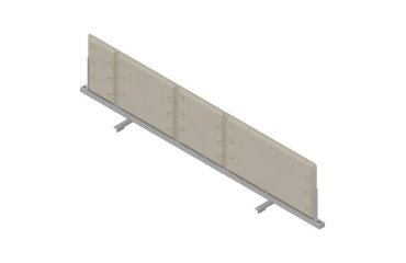 Pannello divisorio fonoassorbente Quadrifoglio Lightsound Beige 1.600 x 330 mm