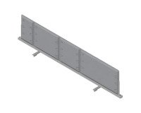 Pannello divisorio fonoassorbente Quadrifoglio Lightsound Grigio 1.600 x 330 mm