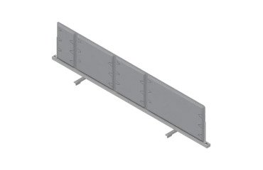 Pannello divisorio fonoassorbente Quadrifoglio Lightsound Grigio 1.600 x 330 mm