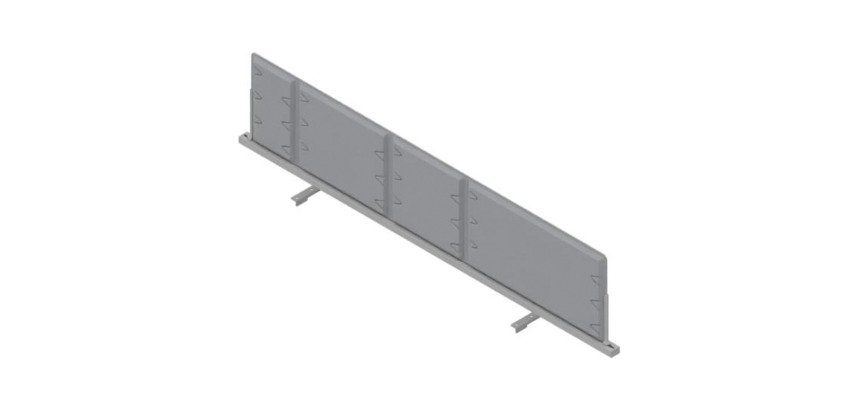 Pannello divisorio fonoassorbente Quadrifoglio Lightsound Grigio 1.600 x 330 mm