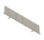 Pannello divisorio fonoassorbente Quadrifoglio Lightsound Beige 1.800 x 330 mm