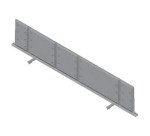 Pannello divisorio fonoassorbente Quadrifoglio Lightsound Grigio 1.800 x 330 mm