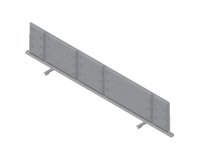 Pannello divisorio fonoassorbente Quadrifoglio Lightsound Grigio 1.800 x 330 mm