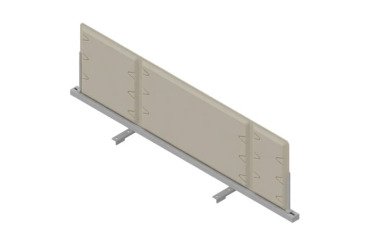 Pannello divisorio fonoassorbente Quadrifoglio Lightsound Beige 1.200 x 330 mm
