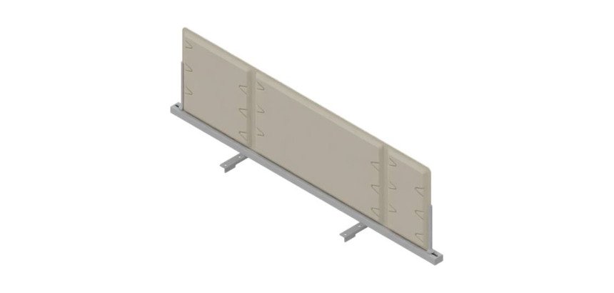 Pannello divisorio fonoassorbente Quadrifoglio Lightsound Beige 1.200 x 330 mm