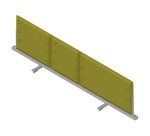 Pannello divisorio fonoassorbente Quadrifoglio Lightsound Verde prato 1.400 x 330 mm