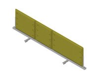 Pannello divisorio fonoassorbente Quadrifoglio Lightsound Verde prato 1.400 x 330 mm