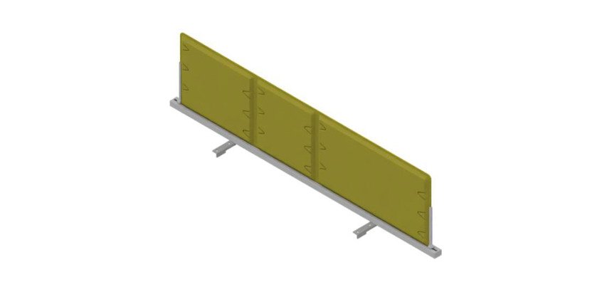 Pannello divisorio fonoassorbente Quadrifoglio Lightsound Verde prato 1.400 x 330 mm