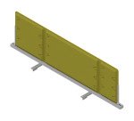 Pannello divisorio fonoassorbente Quadrifoglio Lightsound Verde prato 1.200 x 330 mm