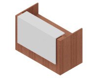 Reception Quadrifoglio Miami Noce canaletto, bianco 1.660 x 800 x 1.130 mm