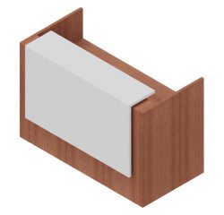 Reception Quadrifoglio Miami Noce canaletto, bianco 1.660 x 800 x 1.130 mm