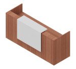 Reception Quadrifoglio Miami Noce canaletto, bianco 2.460 x 880 x 1.130 mm