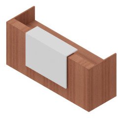 Reception Quadrifoglio Miami Noce canaletto, bianco 2.460 x 880 x 1.130 mm