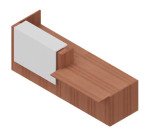 Reception Quadrifoglio Miami Noce canaletto, bianco 2.860 x 1.120 x 1.130 mm