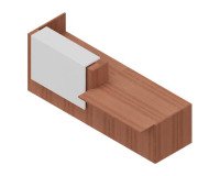 Reception Quadrifoglio Miami Noce canaletto, bianco 2.860 x 1.120 x 1.130 mm