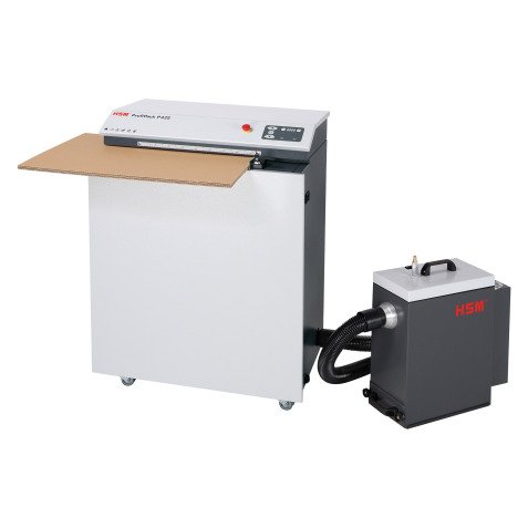 Macchina perfora cartoni con adattatore a depolverizzatore 1-8 HSM ProfiPack P425 Grigio