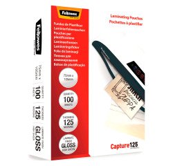 En_cf100 pouches fellowes  75x105mm 125mc