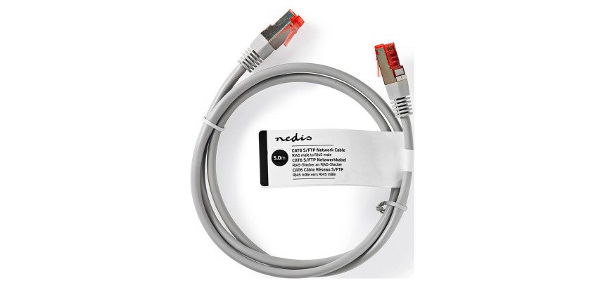 Cavo di Rete S/FTP CAT6 Maschio RJ45 - Maschio RJ45 Nedis CCGT85221GY50 5 m