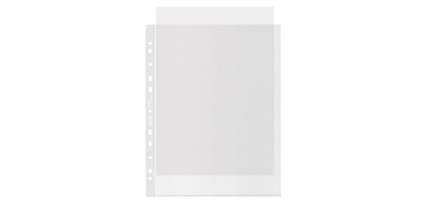 Buste a perforazione Universale 100% riciclate Esselte Deluxe 22 x 30 cm trasparente polipropilene finitura goffrata a buccia d'arancia spessore alto 50 unità