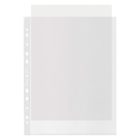 Buste a perforazione Universale 100% riciclate Esselte Deluxe 22 x 30 cm trasparente polipropilene finitura goffrata a buccia d'arancia spessore alto 50 unità