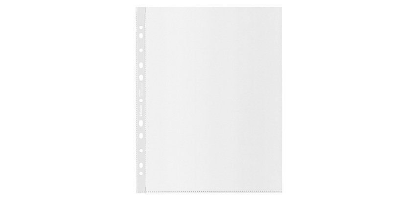 Buste a perforazione Universale 100% riciclate Esselte Office 22 x 30 cm trasparente polipropilene finitura goffrata a buccia d'arancia spessore medio 100 unità