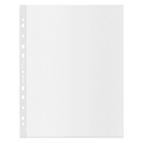 Buste a perforazione Universale 100% riciclate Esselte Office 22 x 30 cm trasparente polipropilene finitura goffrata a buccia d'arancia spessore medio 50 unità