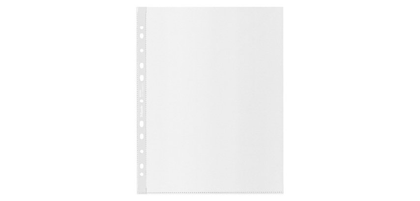 Buste a perforazione Universale 100% riciclate Esselte Office 22 x 30 cm trasparente polipropilene finitura goffrata a buccia d'arancia spessore medio 50 unità