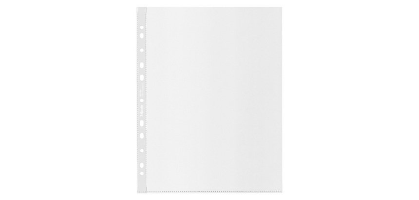 Buste a perforazione Universale 100% riciclate Esselte Office 22 x 30 cm trasparente polipropilene finitura goffrata a buccia d'arancia spessore medio 50 unità