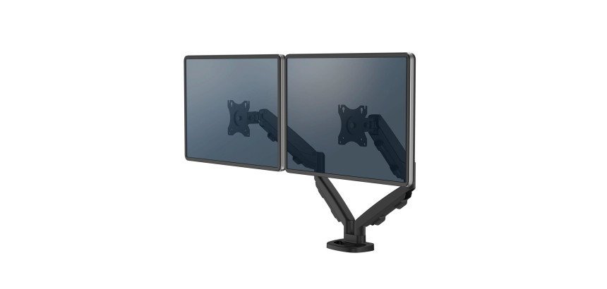 Braccio monitor doppio Fellowes Eppa Altezza regolabile 39 pollici nero