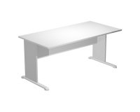 Desk with L-shaped legs in melamine-metal d 80 x h 72 cm