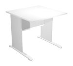 Desk with L-shaped legs in melamine-metal d 80 x h 72 cm