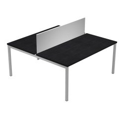 Pannello divisorio per bench grigio alluminio