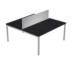 Aluminum gray bench partition panel