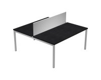 Aluminum gray bench partition panel