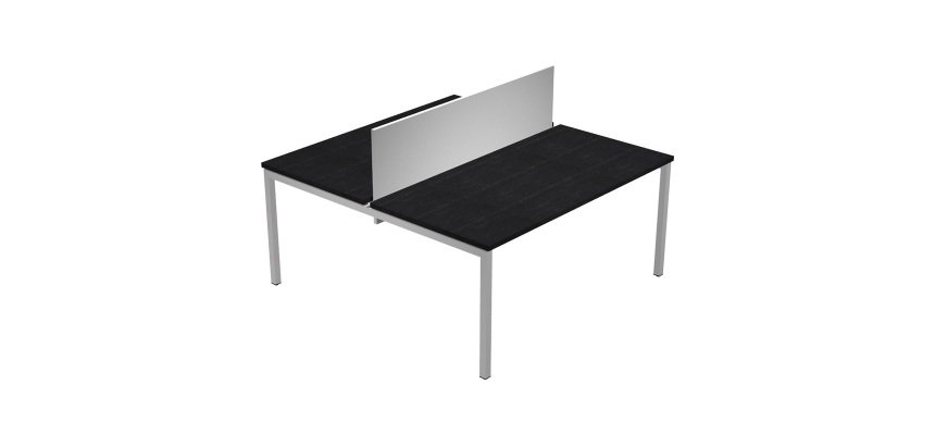 Aluminum gray bench partition panel
