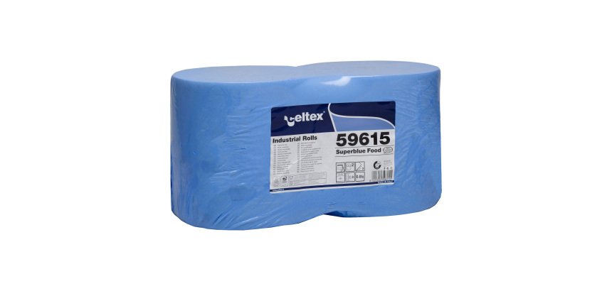 Rotolo industriale celtex Superblue food 3 veli 2 unità da 500 strappi