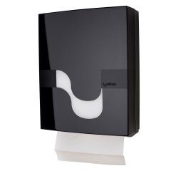 Dispenser asciugamani celtex Megamini piegati a V, C, I, ZZ Plastica nero
