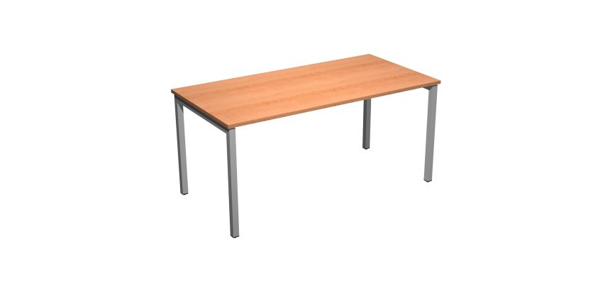 Scrivania operativa con gamba metallica a ponte Team Work p 80 x h 74,5 cm