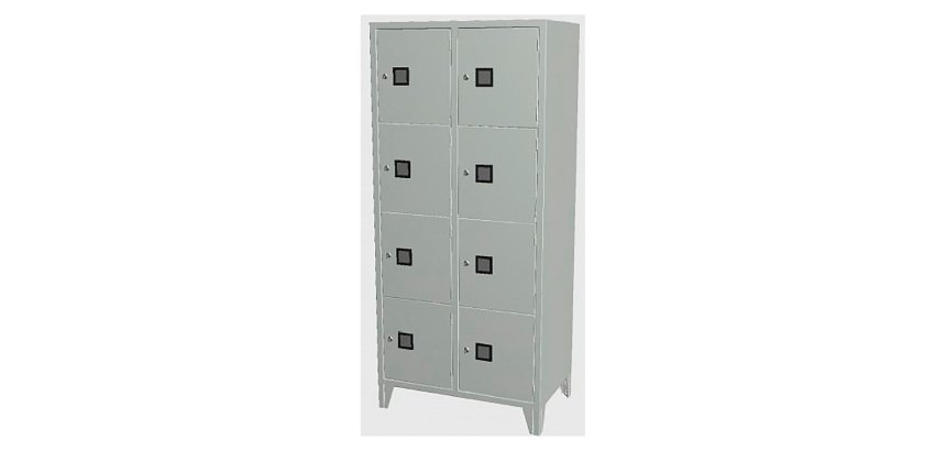 Armadio casellario 8 posti Grigio 810 x 500 x 1.800 mm